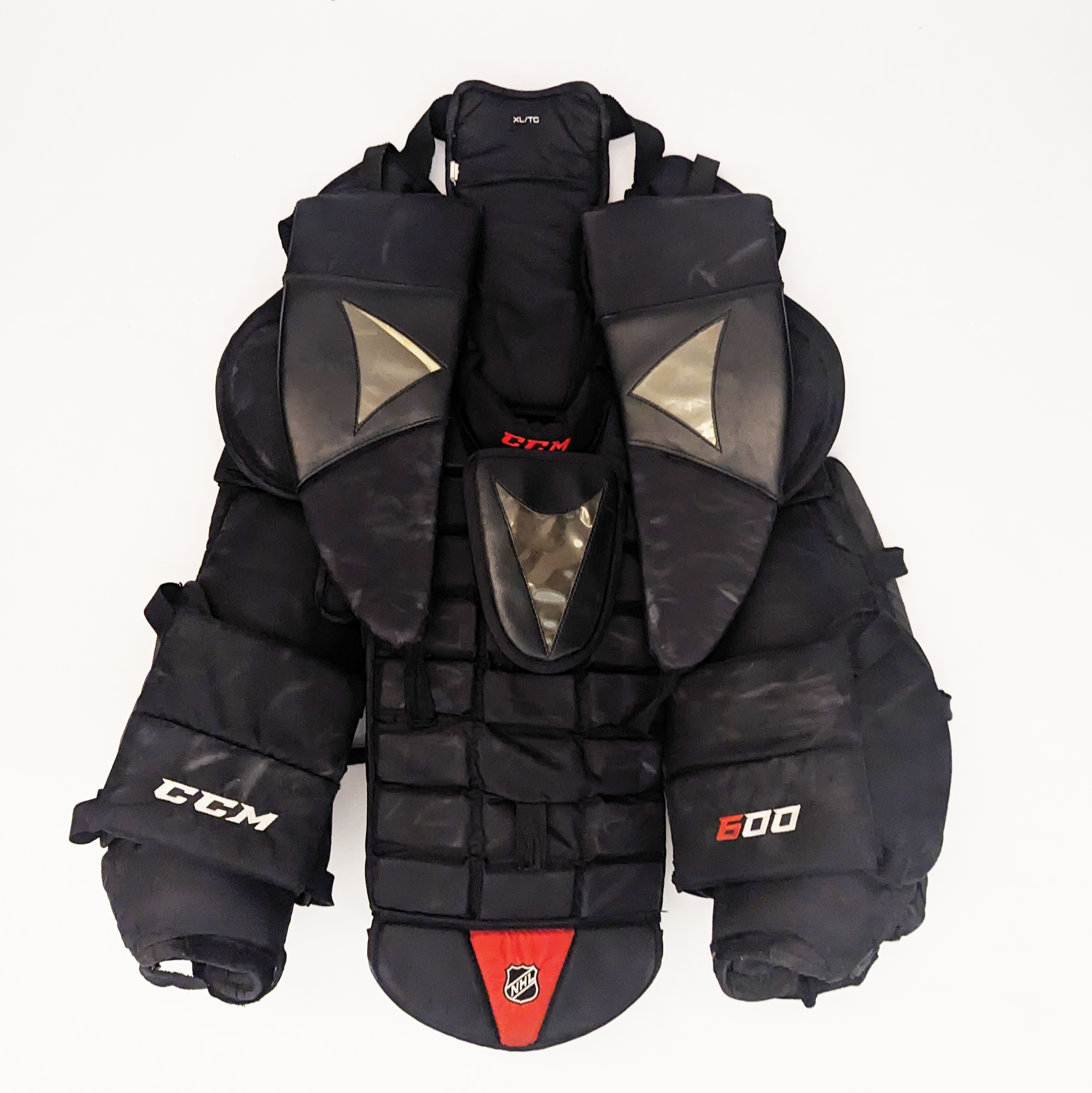 CCM 600 - Plastron de gardien de but Pro Stock d'occasion (noir)